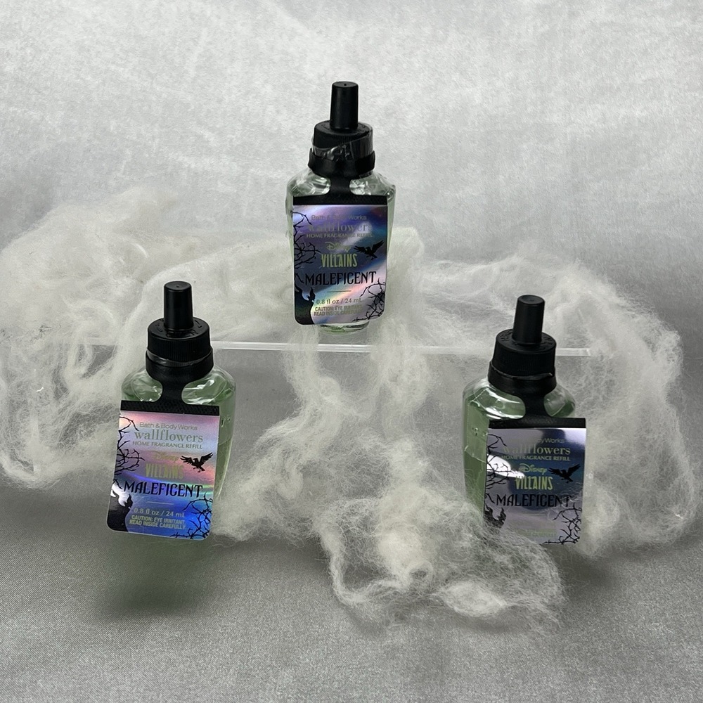 Set of 3 Bath & Body Works DISNEY VILLAINS Maleficent Wallflower Refill Bulbs